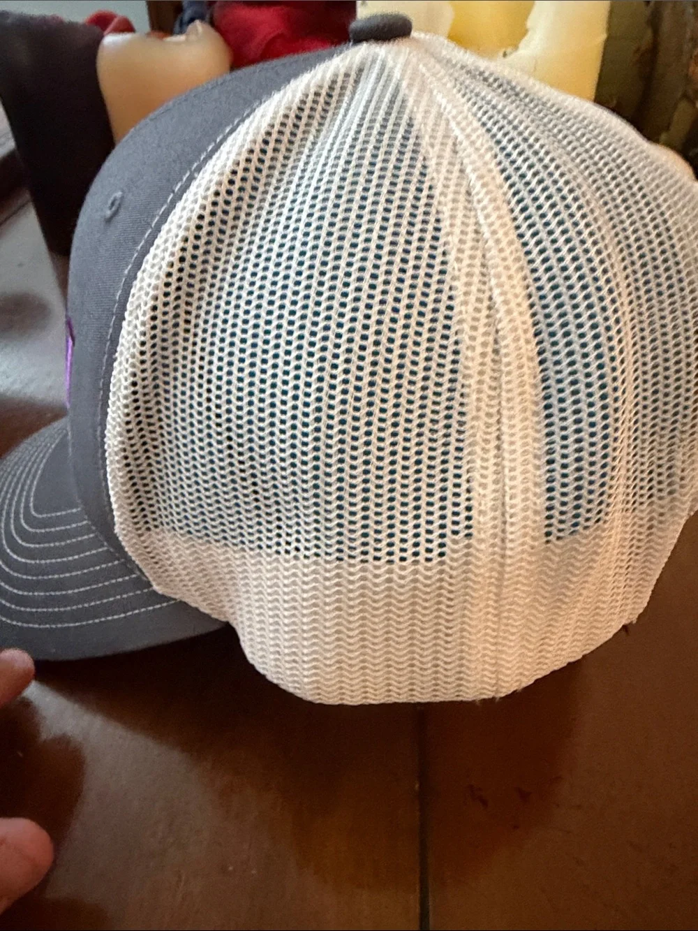 Kids Gray and Purple Logo Cap